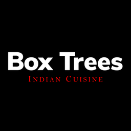 Box Trees Indian Restaurant and Takeaway logo.